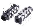 Złącze audio, Gniazdo, Prosty, 3.5 mm, Opakowanie 5 sztuk